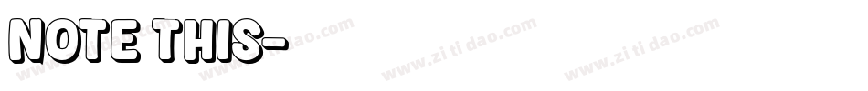 Note this字体转换